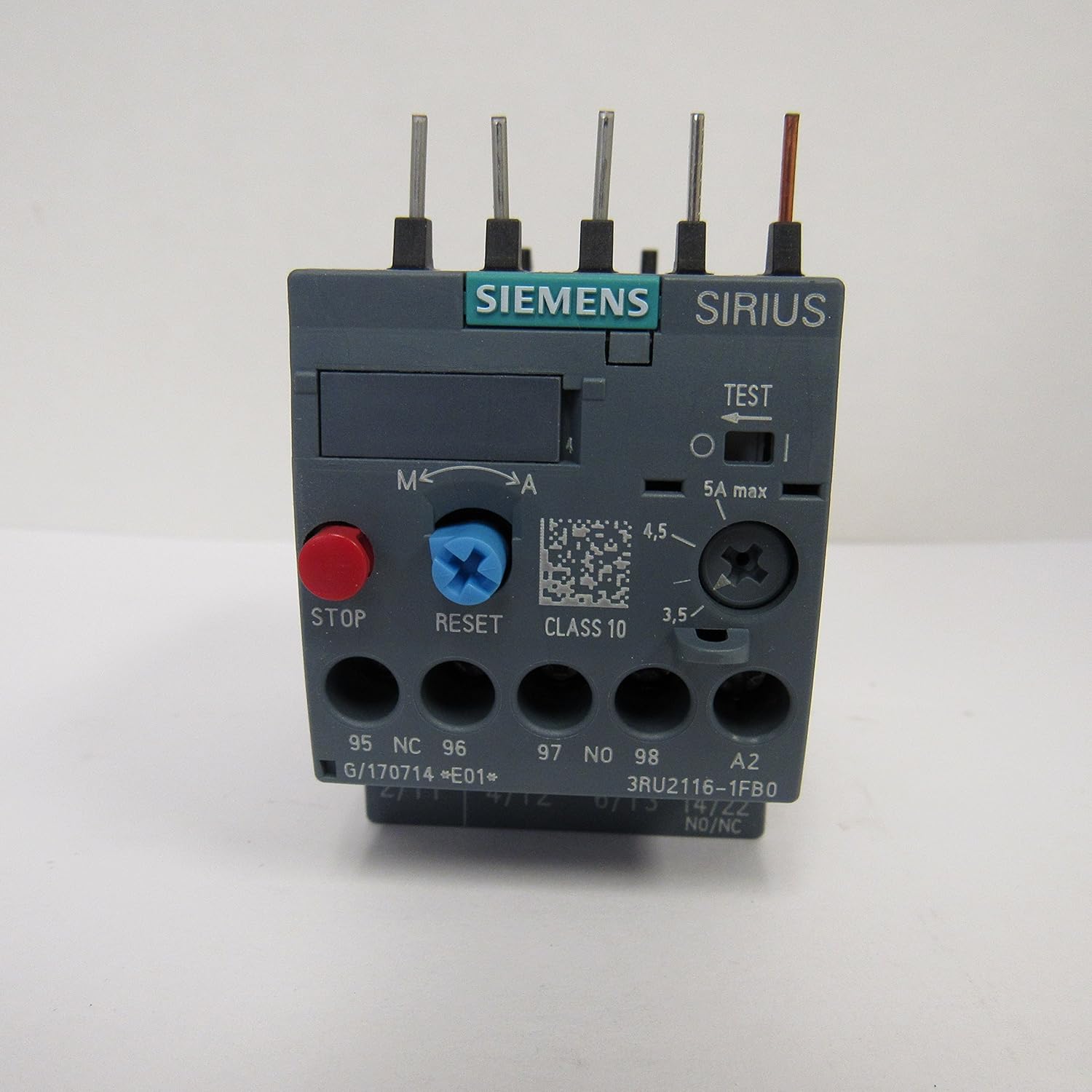 SIEMENS Siemens 3RU2116-1FB0 Overload Relay 3.5-5.0 AMP