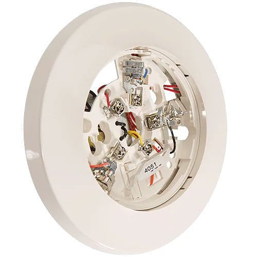 SYSTEM SENSOR System Sensor B114LP Smoke Detector Base 120V AC 4-Wire Low-Profile Ivory