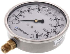 ASHCROFT 1001008AL02L-0/160 4 Inch Liquid Filled Pressure Gauge 0/160 PSI