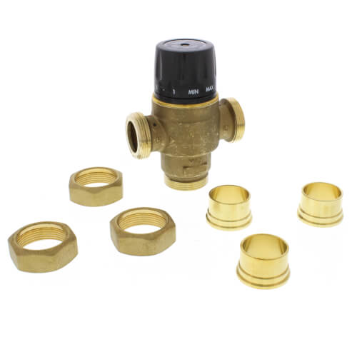 CALEFFI Caleffi 523178A High-Flow Thermostatic Mixing Valve 1-1/4 Inch Sweat Replacement 523178AC