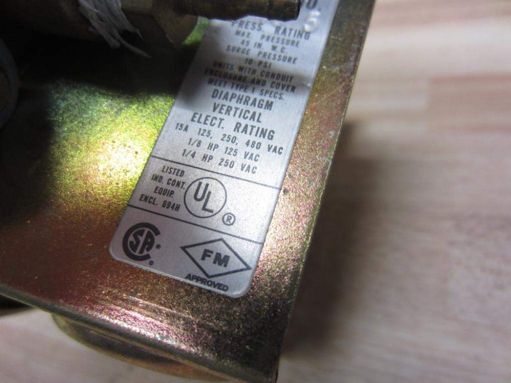 DWYER Dwyer 1910-5 Compact Low Differential Pressure Switch for HVAC Systems