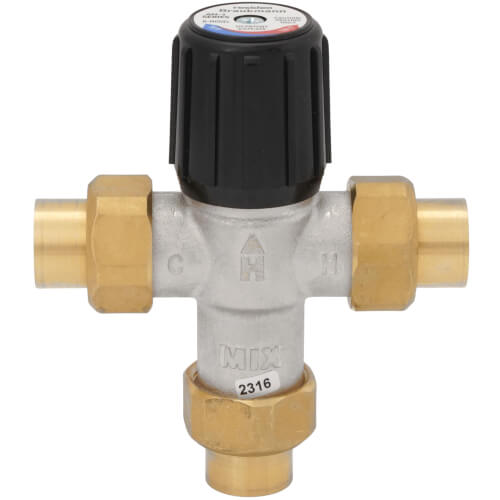 RESIDEO Resideo Braukmann AM101R-US-1 Thermostatic Mixing Valve 3/4 Inch Sweat 70-180 Degrees