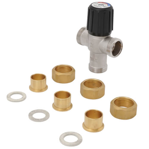 RESIDEO Resideo Braukmann AM101R-US-1 Thermostatic Mixing Valve 3/4 Inch Sweat 70-180 Degrees