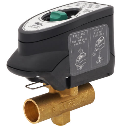 TACO TACO V075C2A2ZALNVE2A1 24v 3/4 inch Sweat Normally Closed 2-Way Zone Valve
