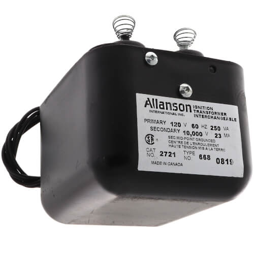 ALLANSON Allanson 2721-668 Oil Burner Ignition Transformer 120V