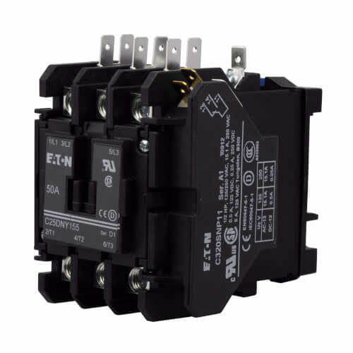 EATON Eaton C25DNY162T 3-Pole Definite Purpose Contactor 110/24V 40 Amp
