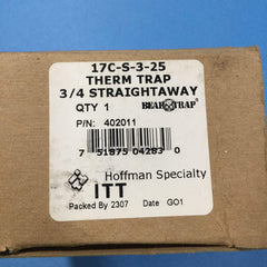 HOFFMAN HOFFMAN 402011 17C-3 Thermostatic Steam Trap Straight 25 PSI