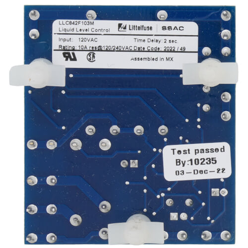 LITTELFUSE Littelfuse LLC842F103M Liquid Level Control 120V Single Probe Open Board