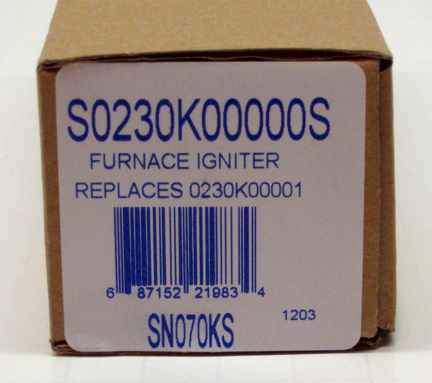 SUPCO Supco S0230K00000S Silicon Nitride Flat Igniter for Goodman 120 Volts