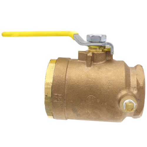 APOLLO VALVES Apollo Valves 50-GB8-A1A 2 FNPT Bronze 2-Piece Full Port Gas Shutoff Ball Valve w/ Tee Handle & 1/4 Dual Tap