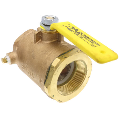 APOLLO VALVES Apollo Valves 50-GB8-A1A 2 FNPT Bronze 2-Piece Full Port Gas Shutoff Ball Valve w/ Tee Handle & 1/4 Dual Tap