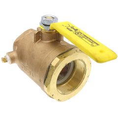 Apollo Valves 50-GB8-A1A 2 FNPT Bronze 2-Piece Full Port Gas Shutoff Ball Valve w/ Tee Handle & 1/4 Dual Tap