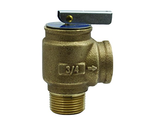 APOLLO VALVES Apollo Valves 10-417-05 Safety Relief Valve 3/4 Inch MPT x FPT 20 - 80 PSI Bronze Body