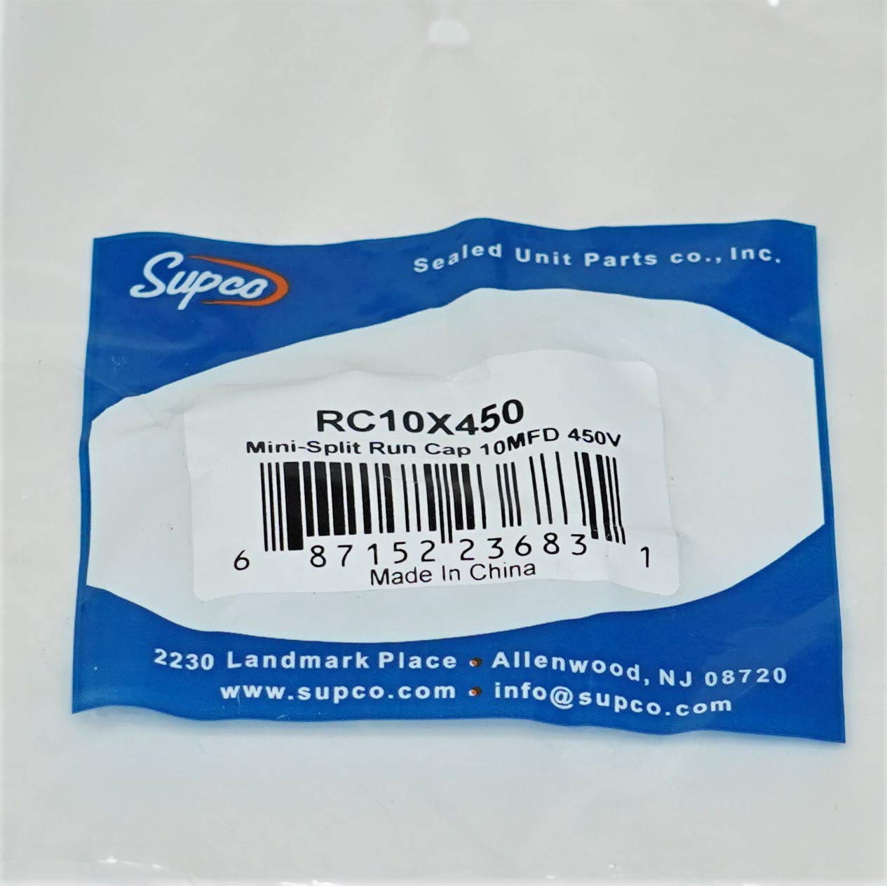 SUPCO Supco RC10X450 Minisplit Run Capacitor 10Mfd 450V