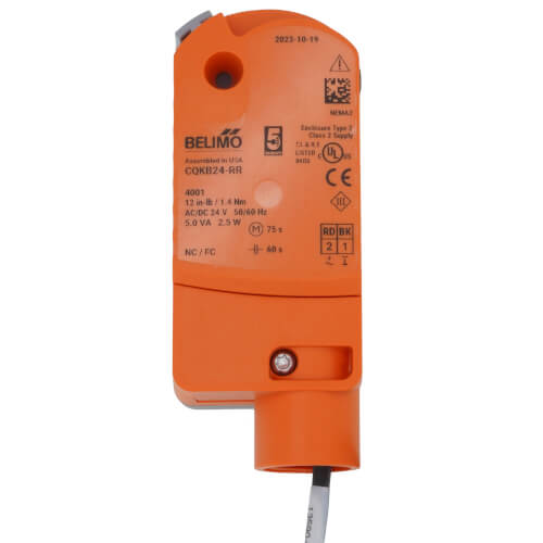 BELIMO Belimo Z2050Q-J+CQKB24-RR ZoneTight Valve 0.5 Inch 2 Way 5.9 Cv with Electronic Fail-Safe 24V On/Off