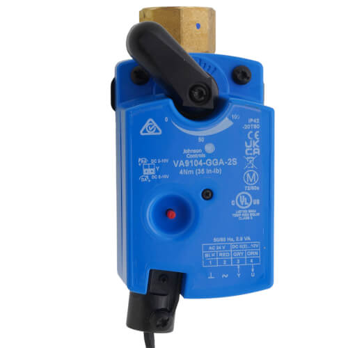 JOHNSON CONTROLS Johnson Controls VG1245CP+9A4GGA Two-Way Stainless Steel Trim NPT Ball Valve