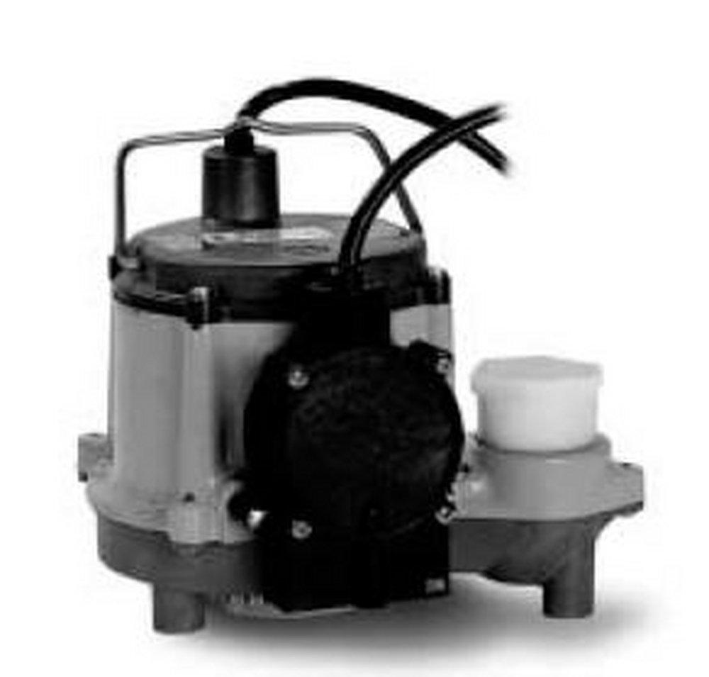 LITTLE GIANT Little Giant 506271 6-CIM-R Manual Submersible Sump Pump 115 Volt 1/3 HP 46 GPM with 10-Foot Cord Blue