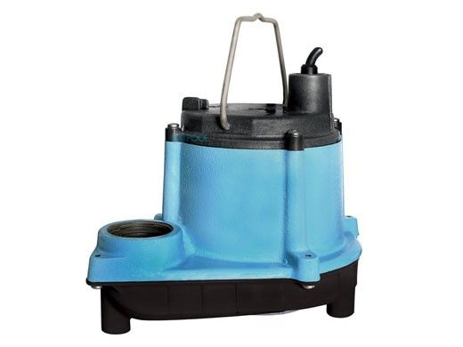 LITTLE GIANT Little Giant 506271 6-CIM-R Manual Submersible Sump Pump 115 Volt 1/3 HP 46 GPM with 10-Foot Cord Blue