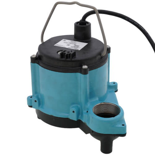 LITTLE GIANT Little Giant 506271 6-CIM-R Manual Submersible Sump Pump 115 Volt 1/3 HP 46 GPM with 10-Foot Cord Blue