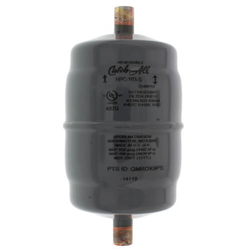 SPORLAN SPORLAN BC63SW HPC-163-S 3/8 Inch ODF Solder Heat Pump Filter Drier 1 to 8 Tons (16 Cubic Inches) 404303-SPORLAN