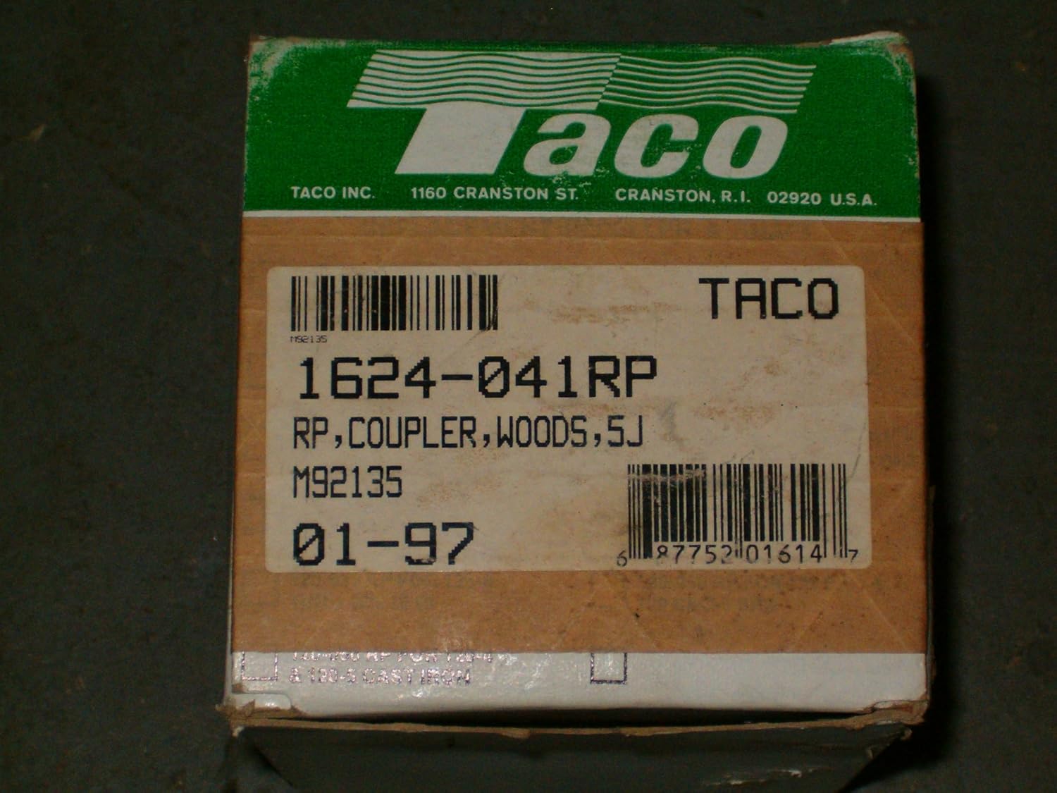 TACO 1624-041RP CIRCULATOR PUMP PARTS