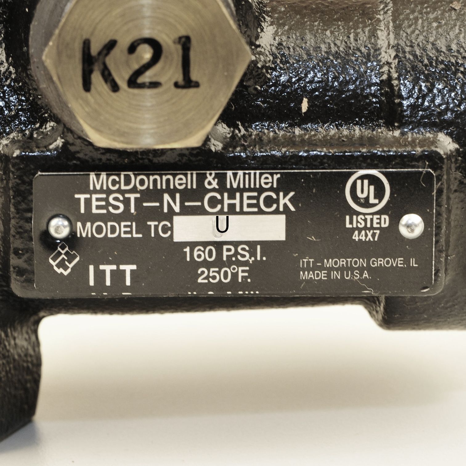 MCDONNELL & MILLER McDonnell & Miller 317350 Upper Valve for Test-N-Check TC-4