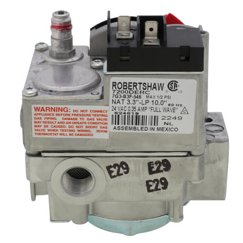 NORDYNE Nordyne 902910 Gas Valve 24V 3.3 Inches, 10 Inches WC, 1/2 Inch - Replacement 902910