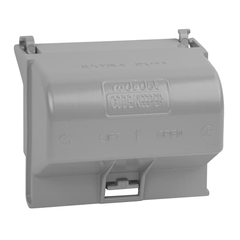 ABB ABB CKMU Red Dot Universal Medium Weatherproof While-In-Use Cover 1 Gang Silver