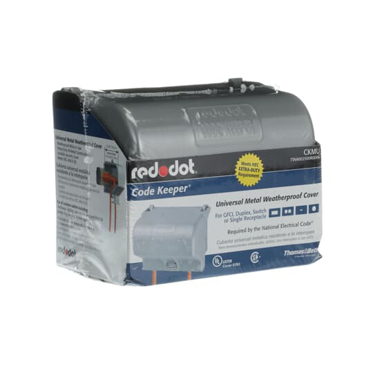 ABB ABB CKMU Red Dot Universal Medium Weatherproof While-In-Use Cover 1 Gang Silver