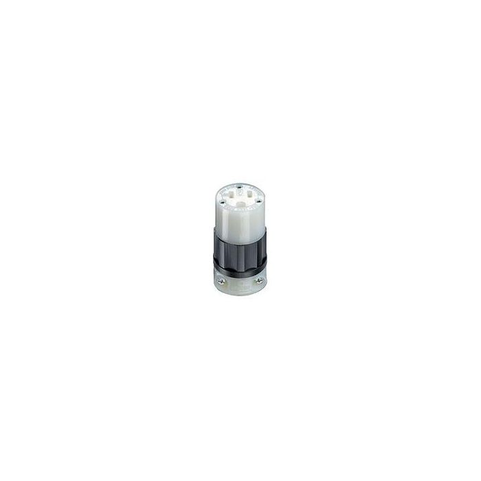 LEVITON Leviton 5369-C Industrial Grade Straight Blade Connector 125 Volt 20 Amp Black-White