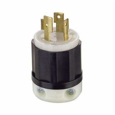 LEVITON Leviton 2411 Locking Plug 20 Amp 125/250 Volt L14-20P Industrial Grade Grounding