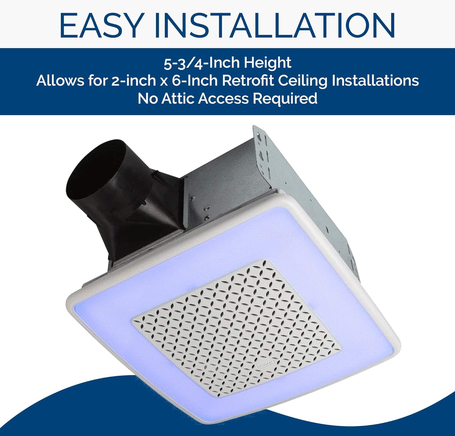 BROAN-NUTONE Broan-NuTone AER110RGBL ChromaComfort 110 CFM Ventilation Fan ENERGY STAR White