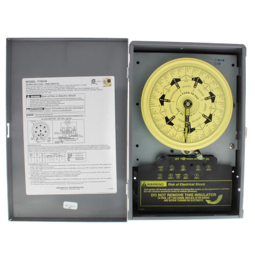 INTERMATIC Intermatic T7801B 7-Day Mechanical Time Switch 40A 125V DPDT
