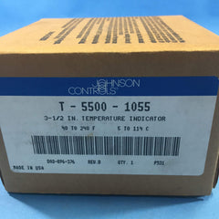JOHNSON CONTROLS Johnson Controls T-5500-1055 Pneumatic Temperature Indicator 40/240F 3.5 Inch Dial