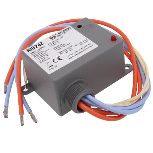 FUNCTIONAL DEVICES Functional Devices RIB24Z Enclosed Relay SPST 30 Amp 24 Vac/dc Coil