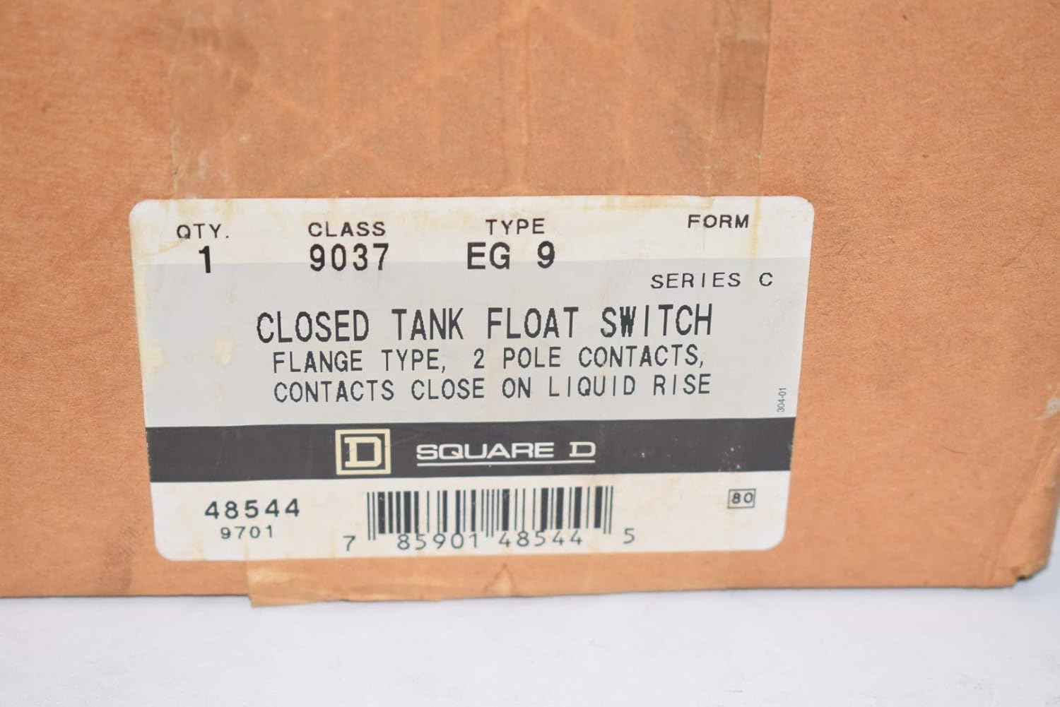 SCHNEIDER ELECTRIC Schneider Electric 9037EG9 Float Switch 575 VAC 1 Horsepower