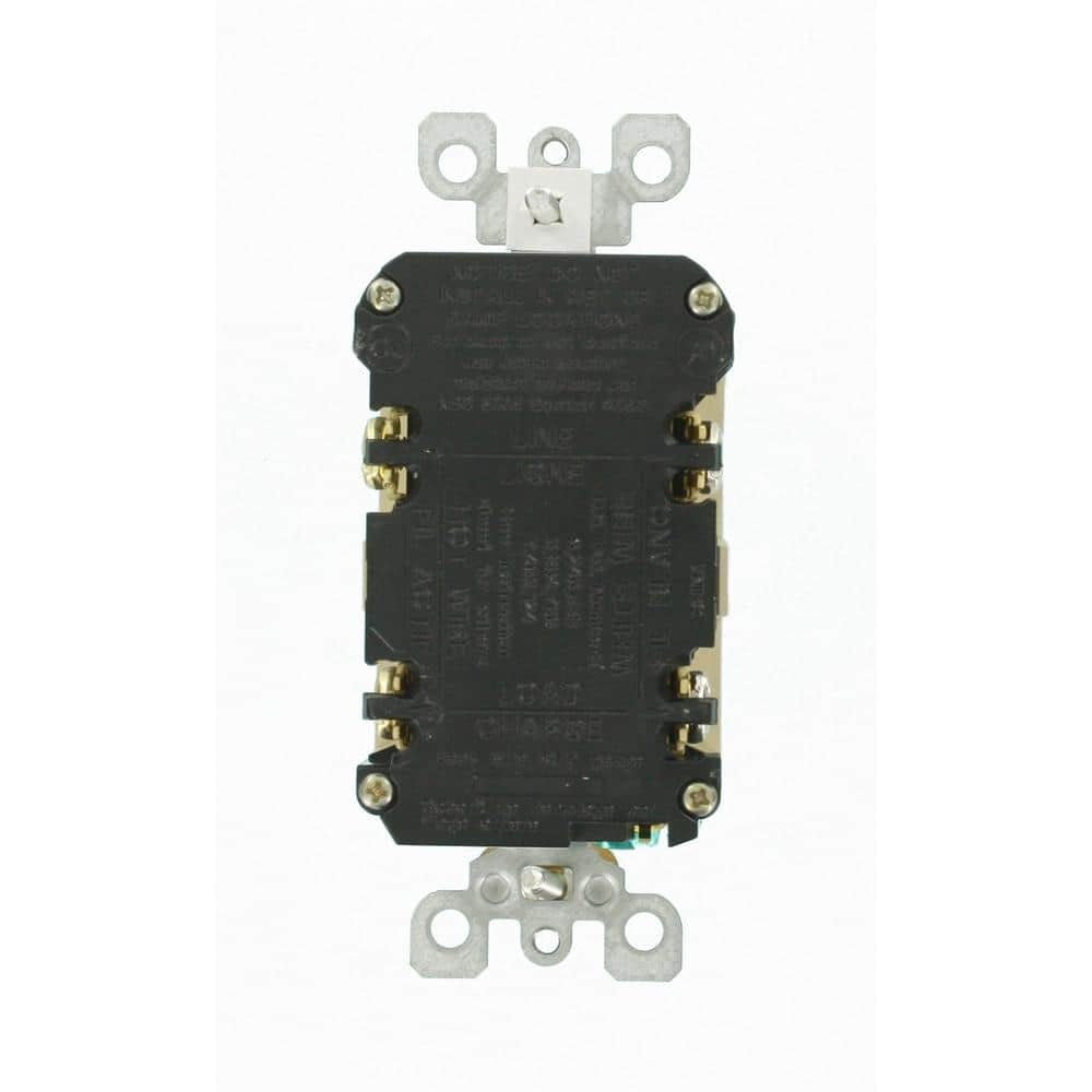 LEVITON Leviton GFNT1-3I Self-Test SmartlockPro Slim GFCI Receptacle 15 Amp (3-Pack) GFNT1-3I