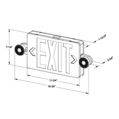 HALCO LIGHTING Halco Lighting 97103 Emergence LED Exit Emergency Light Combo 3.5 W (16 in) EMG-EXC-WH-RG-RC