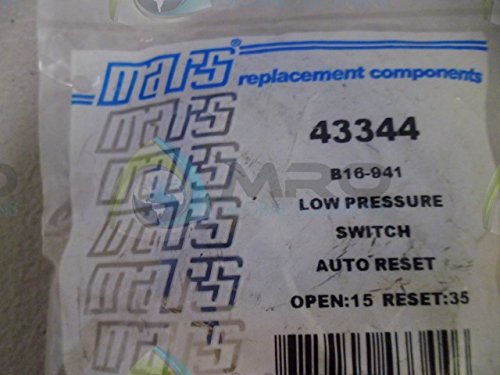MARS MARS 43344 Low Pressure Control 15# Cut Out, 35# Cut In