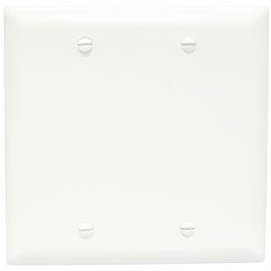 WESCO Wesco TP23W Blank Wall Plate 2-gang White Nylon