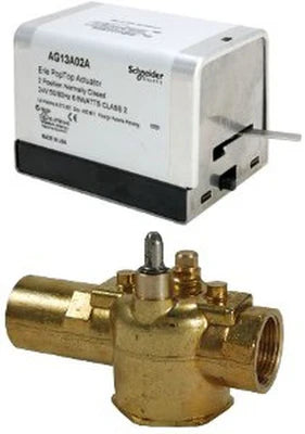 SCHNEIDER ELECTRIC Schneider Electric VT2343G13A02A 3/4 Inch Inverted Flare 2-Way 24VAC Normally Closed Valve with End Switch