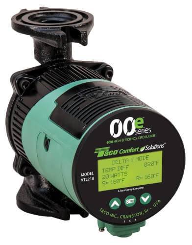 TACO Taco VT2218-HY2-4C1A00 1/25 HP 110V Cast Iron Circulator Pump for Delta-T ECM Hydronic Systems