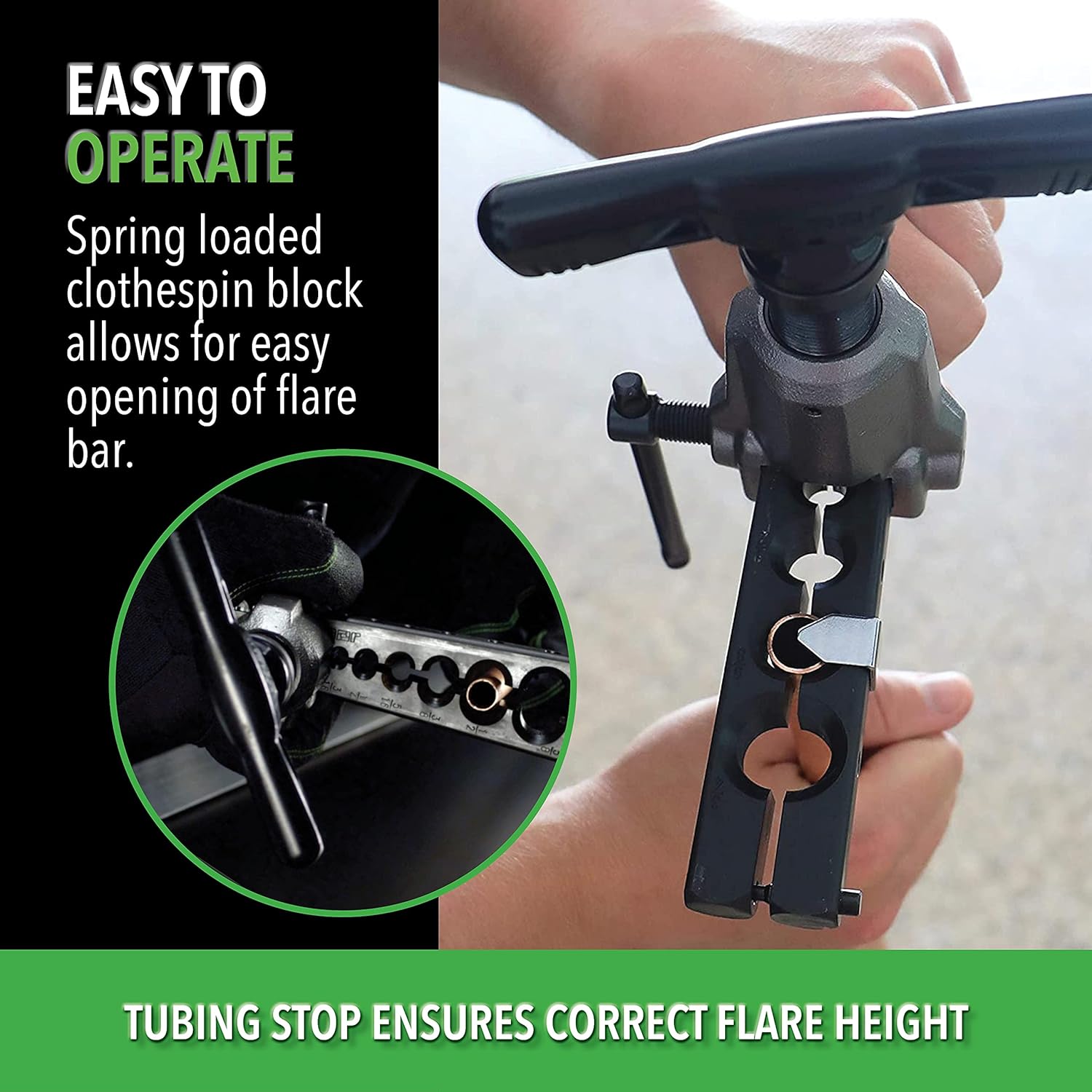 HILMORE Hilmor 1838952 Orbital Flaring Tool for HVAC & Refrigeration, Gray & Black