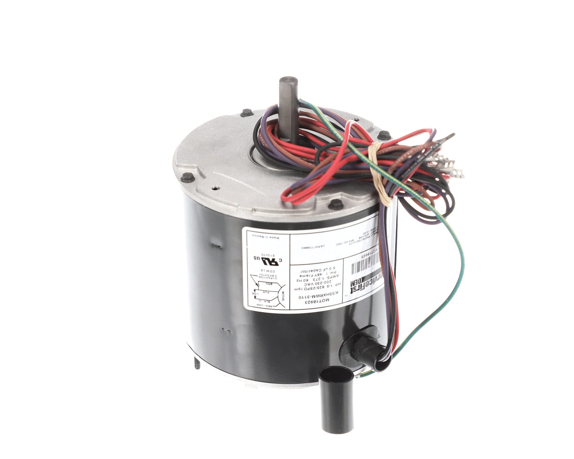 TRANE TRANE MOT18923 Motor 1/5 HP 208-230V 825 RPM Replacement MOT18923