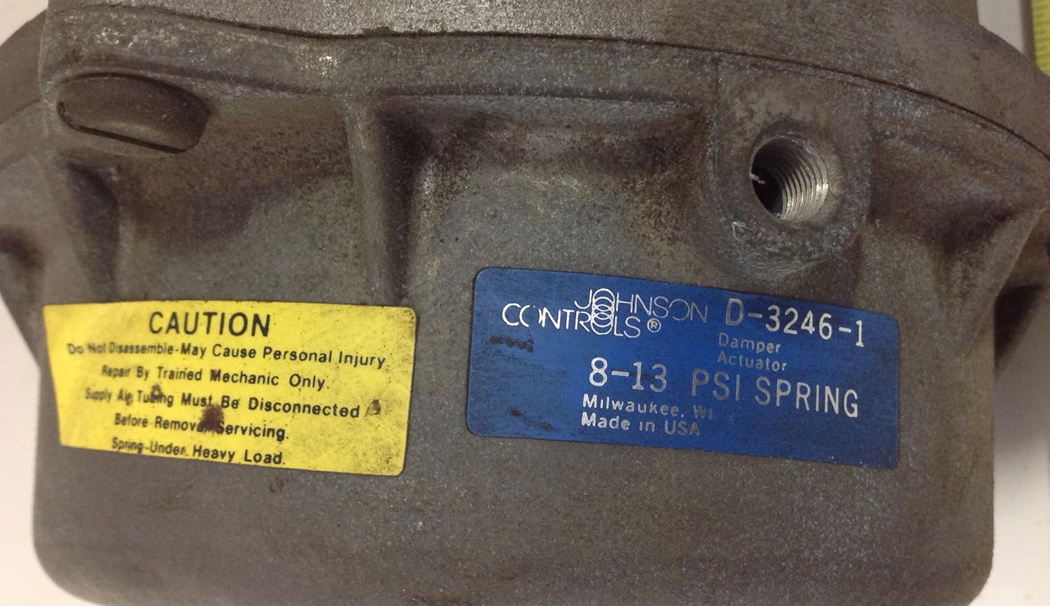 JOHNSON CONTROLS D-3246-1 PNEUMATIC DAMPER ACTUATORS