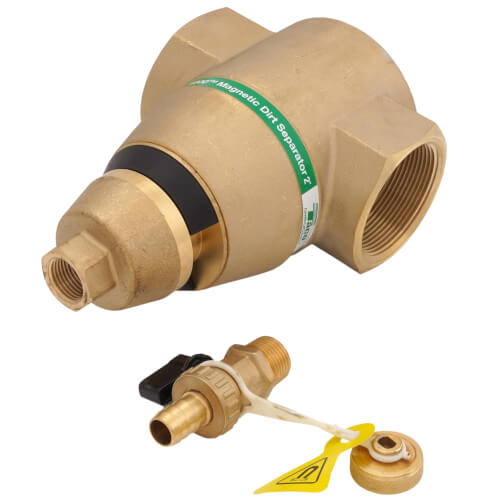 TACO TACO 49MD-200T-2 2 Inch Brass 4900 Series Magnetic Dirt Separator