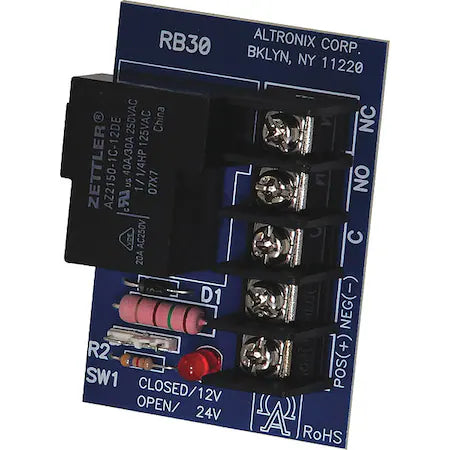 ALTRONIX Altronix RB30 Relay Module 12/24VDC SPDT Contacts at 30A/28VDC 120VAC or 277VAC