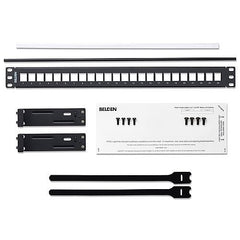 BELDEN Belden AX103114 KeyConnect 24-Port Modular Patch Panel 1U Rack Mount Black