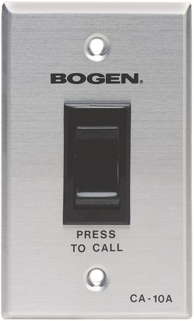 BOGEN Bogen CA10A Call-In Switch For PI35A, SI35A MultiGraphic Paging Systems Aluminum