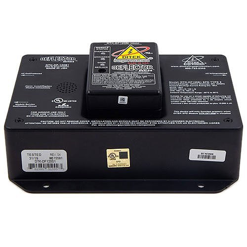 DIVERSITECH DITEK DTK-DF120S1 Series Connected Surge Protector 120VAC Power with Audible Alarm
